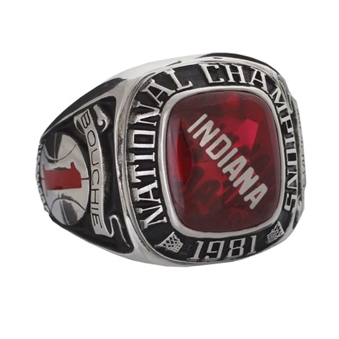 1981 Indiana Hoosiers NCAA Basketball National Champions Ring (Player Ring)